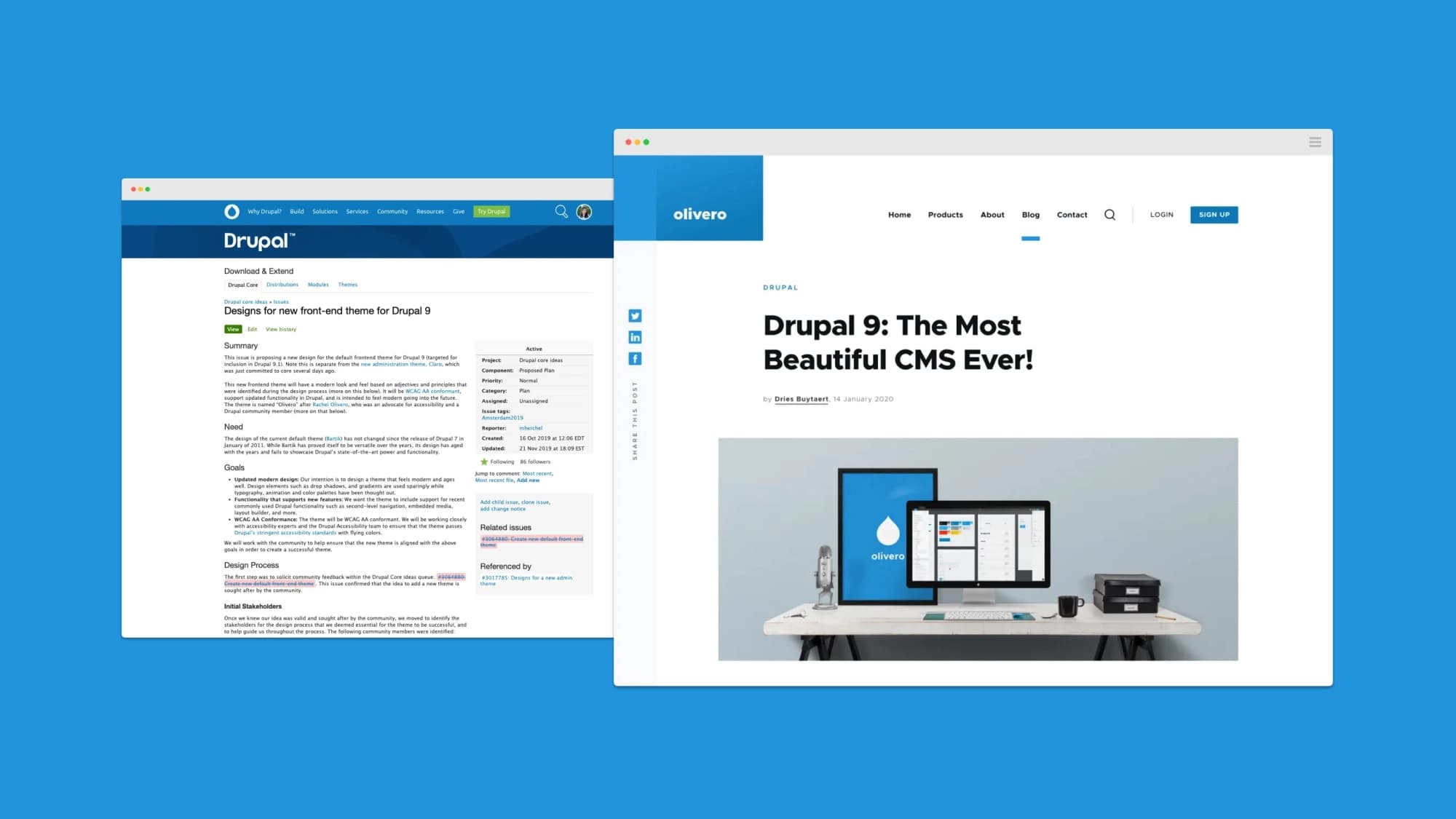 Cover Image for Drupal 9 Olivero: Turning Conversation into a Core Initiative