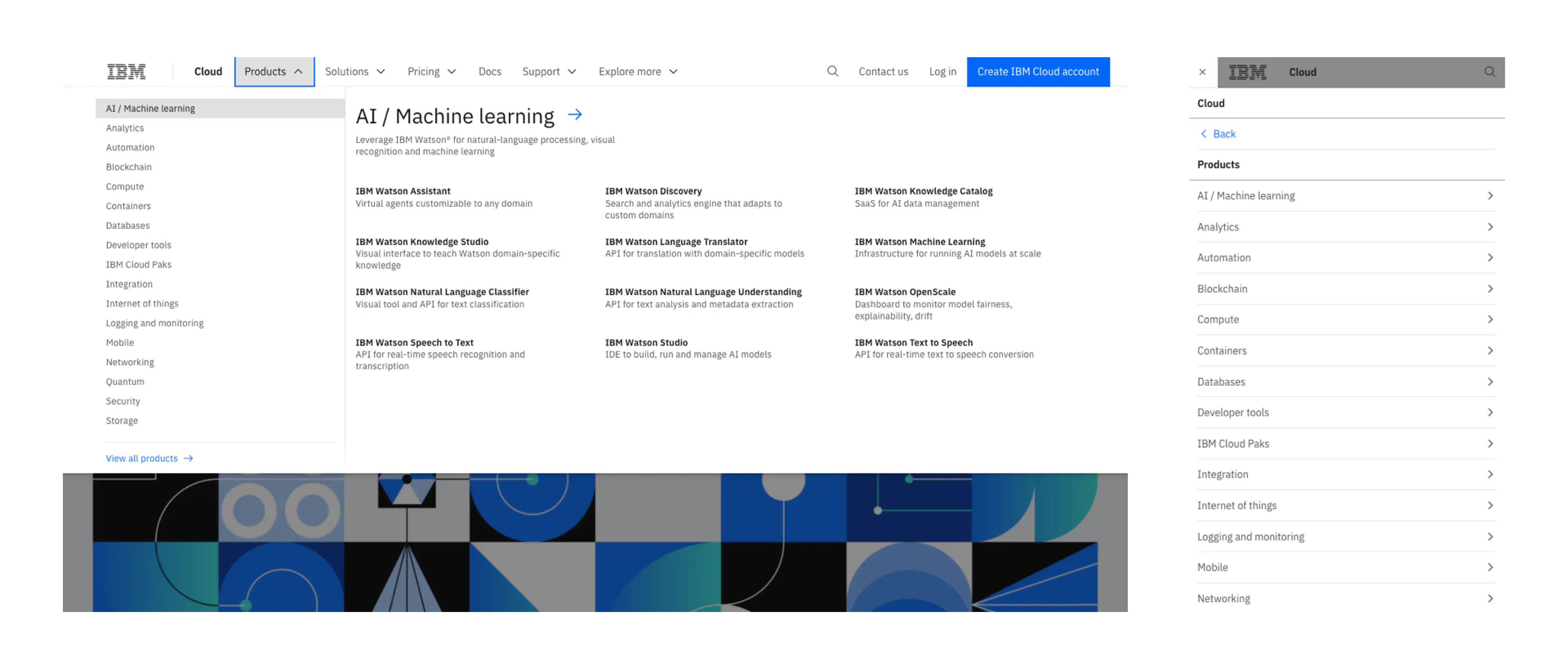 Screenshot of the Cloud Masthead in different devices, from mobile to desktop